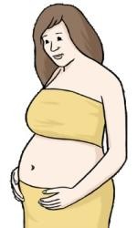 Schwangere Frau Schwangere Frau mit Baby-Bauch