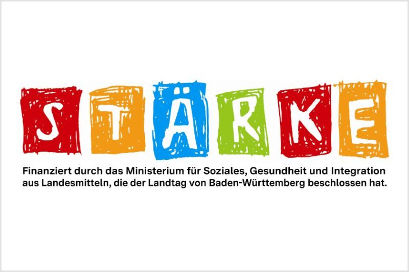 Logo des Familienbildungsprogramms STÄRKE des Ministeriums für Soziales, Gesundheit und Integration Baden-Württemberg Logo des Familienbildungsprogramms STÄRKE des Ministeriums für Soziales, Gesundheit und Integration Baden-Württemberg