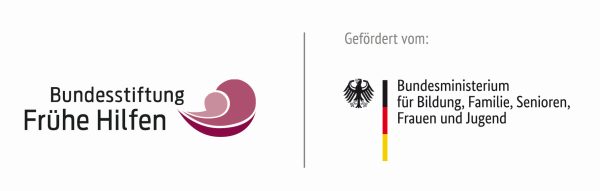 Logo Bundesstiftung Frühe Hilfen, Gefördert von: Bundesministerium für Bildung, Familie, Senioren, Frauen und Jugend