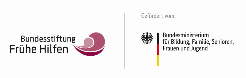 Logo Bundesstiftung Frühe Hilfen und Bundesministerium für Bildung, Familie, Senioren, Frauen und Jugend